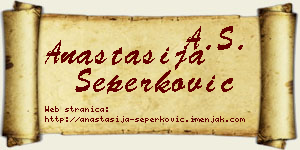 Anastasija Šeperković vizit kartica